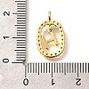 Brass Micro Pave Cubic Zirconia Pendants ZIRC-P123-01G-H02-3