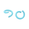Spray Painted Iron Open Jump Rings IFIN-F149-F15-2