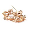 Dragon Alloy Rhinestone Brooches JEWB-K018-12KCG-2