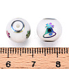 Christmas Opaque Glass Beads X-EGLA-R113-06D-3