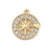 Brass Micro Pave Cubic Zirconia Pendants KK-P289-05G-1