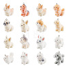 Resin Flocking Dog Pendants RESI-TAC0012-21-1