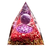 Orgonite Pyramids with Natural Red Jasper PW-WG59452-01-5