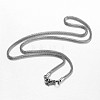 201 Stainless Steel Mesh Chain Necklaces X-NJEW-G256-01P-1