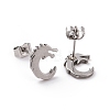 Non-Tarnish 304 Stainless Steel Tiny Dragon Stud Earrings for Men Women EJEW-G318-07P-2