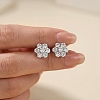 925 Sterling Silver Pave Moissanite Stud Earrings for Women SX7074-1-3