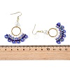 Glass Braided Beads Dangle Earrings EJEW-MZ00747-03-5