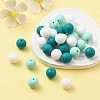 30Pcs 3 Colors Silicone Beads Round Rubber Bead 15MM Loose Spacer Beads for DIY Supplies Jewelry Keychain Making SIL-FS0001-01E-7