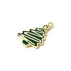 Christmas Brass Enamel Pendants KK-L258-05G-C01-2
