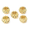 Brass Micro Pave Cubic Zirconia Beads CU-CBA389D-01G-1
