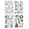 4 Sheets 4 Styles PVC Plastic Stamps DIY-CP0007-06C-8
