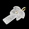 Natural Quartz Crystal Carved Pendants X-G-C282-04A-2
