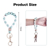 Silicone Round Beaded Keychain Wristlet KEYC-SW00006-02-3