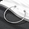 Brass Open Cuff Bangles BJEW-G736-07P-2