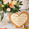 Wood Heart Shape Anniversary Commemorative Display Decorations AJEW-WH00424-002-5