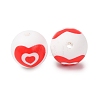 Food Grade Eco-Friendly Printed Silicone Beads SIL-A013-01A-14-2