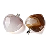 Dyed & Heated Natural Crystal Core Agate Pendants GG-CBACB71-04P-04-2