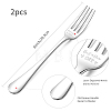 Globleland 1 Set 2Pcs 304 Stainless Steel Fork AJEW-GL0001-19-069-2