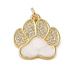 Rack Plating Brass Micro Pave Cubic Zirconia Pendants KK-P279-18G-1