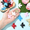 10Pcs 5 Colors Baking Paint Glass Beads LAMP-YW0004-18-5