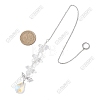 3Pcs Leaf Glass Hanging Suncatchers HJEW-TADJ0014-2