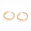 Semicircular Brass Cable Chain Stud Earrings EJEW-E196-06MG-2