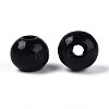 Spray Painted Round Natural Schima Wood Beads WOOD-A018-8mm-03-2