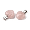 Natural Rose Quartz Pendants G-I311-A13-2