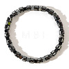 Synthetic Magnetic Hematite Beads Stretch Bracelets for Men Women ZU4423-5