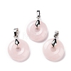 Natural Rose Quartz Pendants G-E059-01P-05-1
