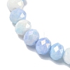 AB Color Faceted Rondelle Glass Beaded Stretch Bracelets for Women BJEW-PH01820-01-3