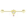 Brass Rhinestone Nipple Rings WG50E44-03-1