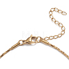 304 Stainless Steel Snake Chain Anklets AJEW-G024-07G-A-2