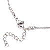 Dyed Synthetic Turquoise Horse with Shell Pearl Beads Pendant Necklaces NJEW-JN05895-01-5