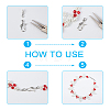 Tibetan Style Hook and Eye Clasps TIBE-PH0005-13-WH-5