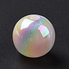 UV Plating Rainbow Iridescent Acrylic Beads OACR-C010-05H-2
