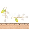 Shell Pearl & Glass Dangle Earrings EJEW-TA00821-5