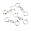 Anti-Tarnish  4Pcs 2 Style 925 Sterling Silver Spring Ring Clasps Sets STER-TA0001-05-2