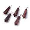 Dyed & Heated Natural Red Tiger Eye Pointed Pendants G-I314-02P-11-1