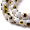 Handmade Evil Eye Lampwork Round Bead Strands LAMP-L055-4mm-20-4