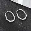 Brass Twist Hoop Earrings EJEW-Q014-02P-4