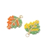 3Pcs 3 Colors Glass Seed Beaded Pendants PALLOY-MZ01266-2