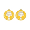 Father's Day Alloy Enamel Pendants ENAM-V001-03A-G-1