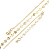 Brass Cable & Flat Sequin Chains Necklaces for Women NJEW-D302-40G-4