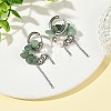 4 Pairs 4 Styles Natural Amethyst & Aquamarine & Green Aventurine & Eagle Eye Stone Chips Drop Earrings EJEW-TA00817-3
