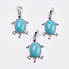 Synthetic Turquoise Pendants G-F265-01L-1