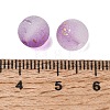 Frosted Transparent Glass Beads GLAA-A045-04E-3