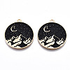 Eco-Friendly Alloy Enamel Pendants ENAM-Q437-038-NR-1