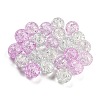 Spray Painted Crackle Glass Beads CCG-XCP0001-06-1