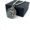 Vintage Punk Style 304 Stainless Steel Buddha Pendant Necklaces for Men MR6737-2
